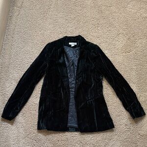 Dark Green Velvet Blazer Jacket